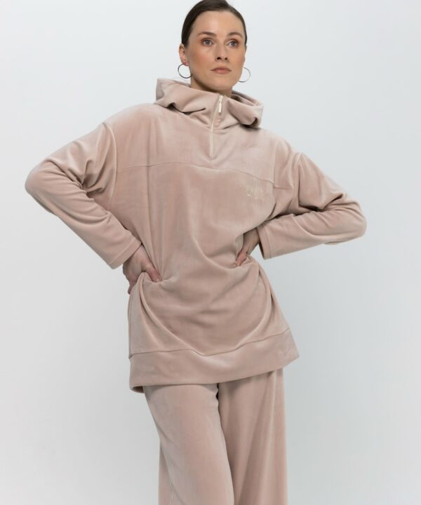 Худи из велюра PLUSHVELLE PINK